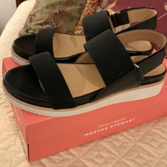 Easy Spirit Shoes Martha Stewart Winnie Wedge Sandals Nwt Poshmark